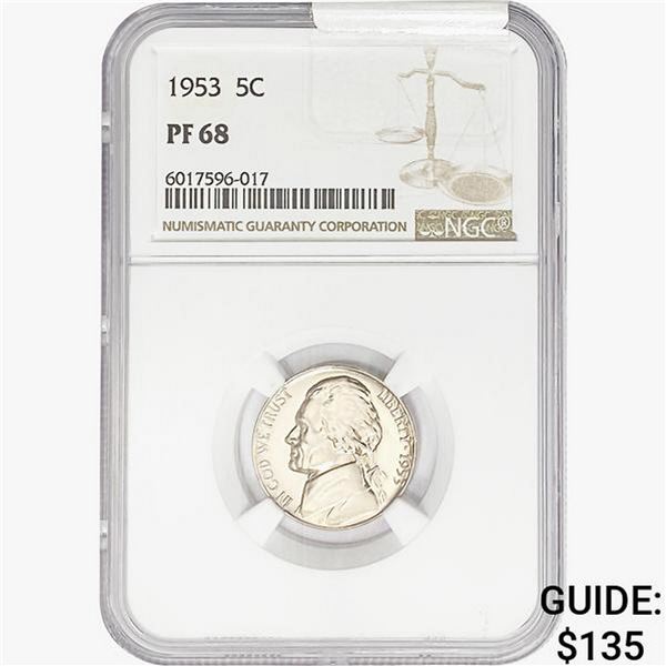 1953 Jefferson Nickel NGC PF68