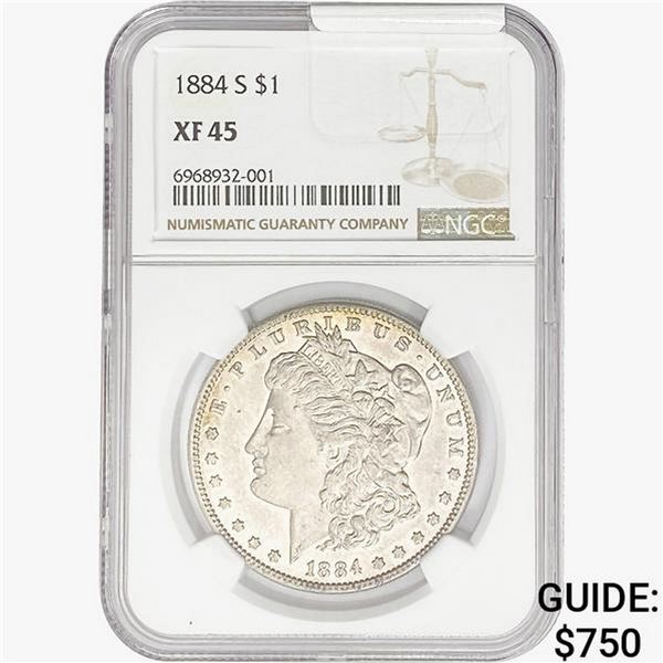 1884-S Morgan Silver Dollar NGC XF45
