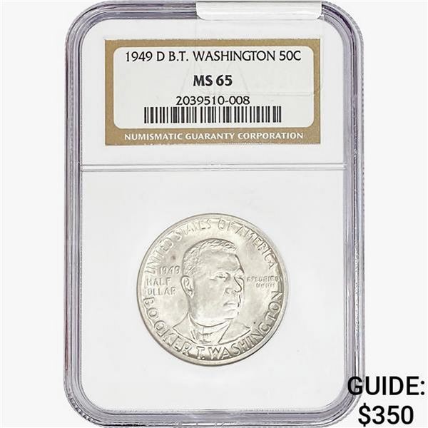 1949-D Booker T Half Dollar NGC MS65
