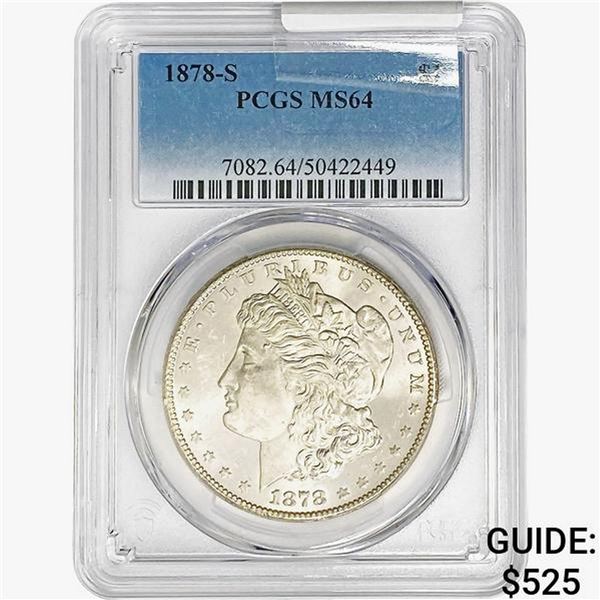 1878-S Morgan Silver Dollar PCGS MS64