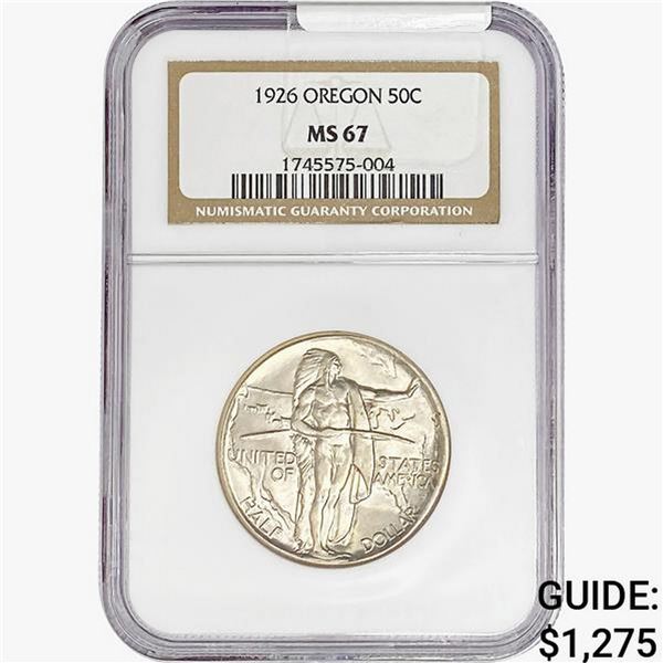 1926 Oregon Trail Half Dollar NGC MS67