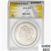Image 1 : 1921-D Morgan Silver Dollar ANACS MS64