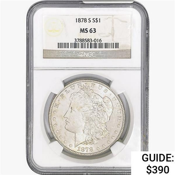 1878-S Morgan Silver Dollar NGC MS63
