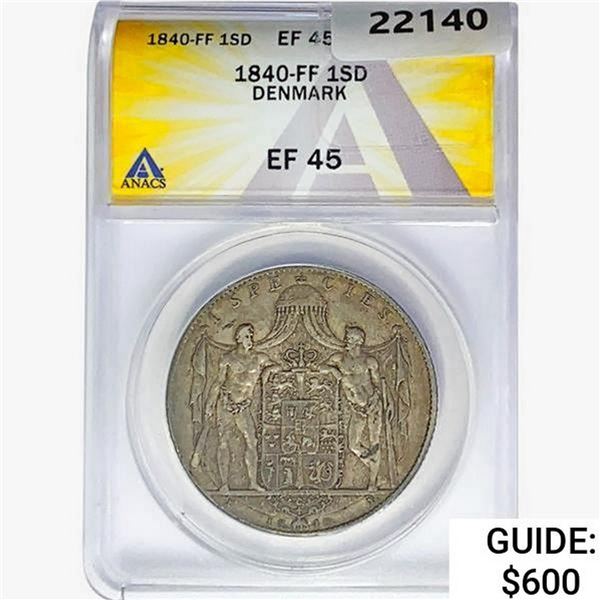 1840-FF 1SD Denmark ANACS EF45