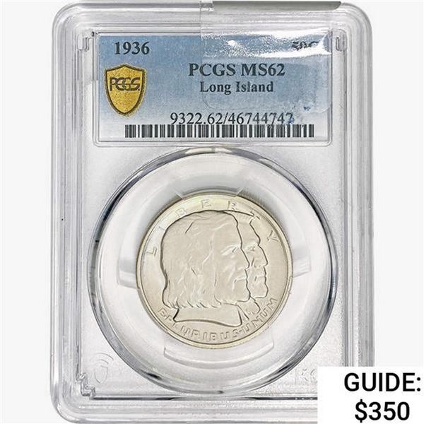 1936 Long Island Half Dollar PCGS MS62
