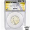 Image 1 : 1950-D Washington Silver Quarter ANACS MS64 DDR-002 FS-802