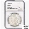 Image 1 : 1878-S Morgan Silver Dollar NGC MS62