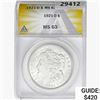 1921-D Morgan Silver Dollar ANACS MS63