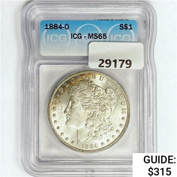 1884-O Morgan Silver Dollar ICG MS65