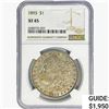 Image 1 : 1893 Morgan Silver Dollar NGC XF45