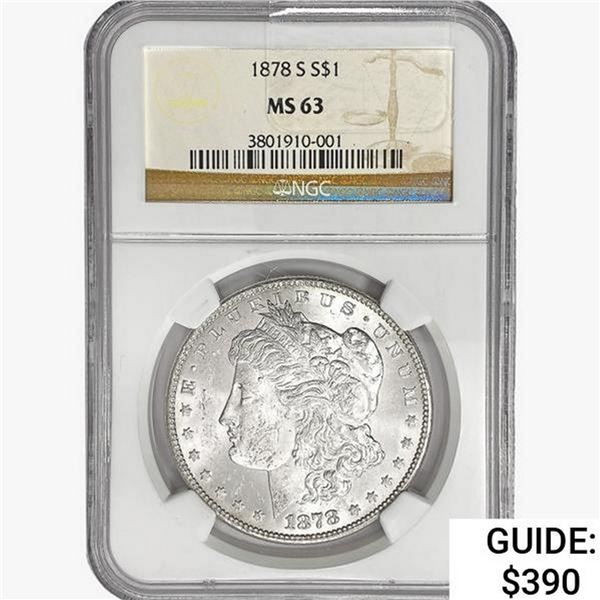 1878-S Morgan Silver Dollar NGC MS63
