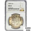 Image 1 : 1878-S Morgan Silver Dollar NGC MS63