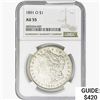 Image 1 : 1891-O Morgan Silver Dollar NGC AU55
