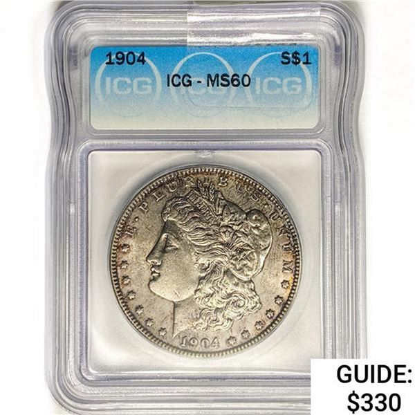 1904 Morgan Silver Dollar ICG MS60