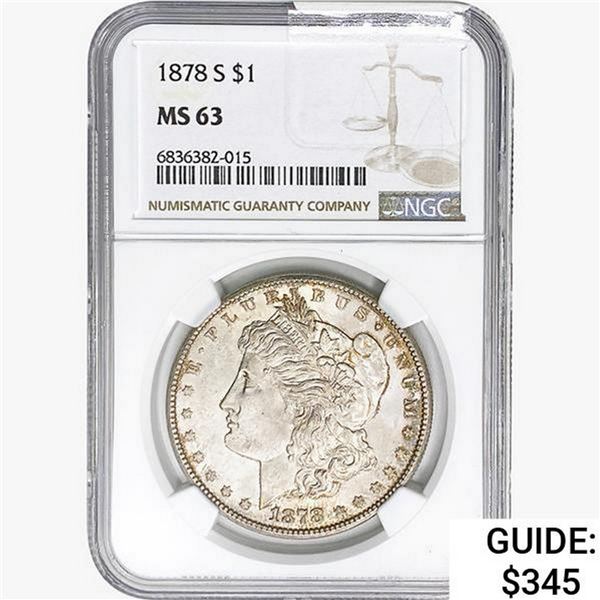 1878-S Morgan Silver Dollar NGC MS63
