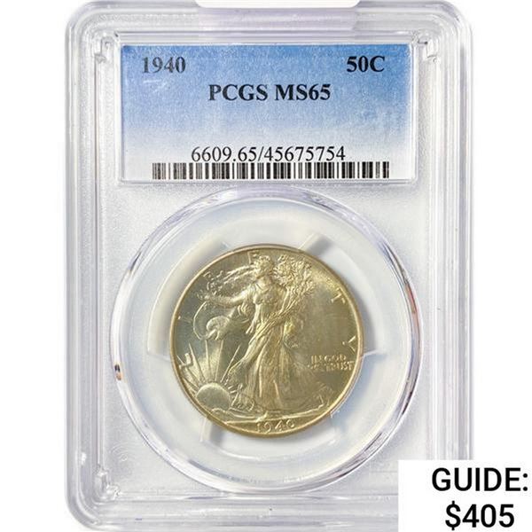 1940 Walking Liberty Half Dollar PCGS MS65