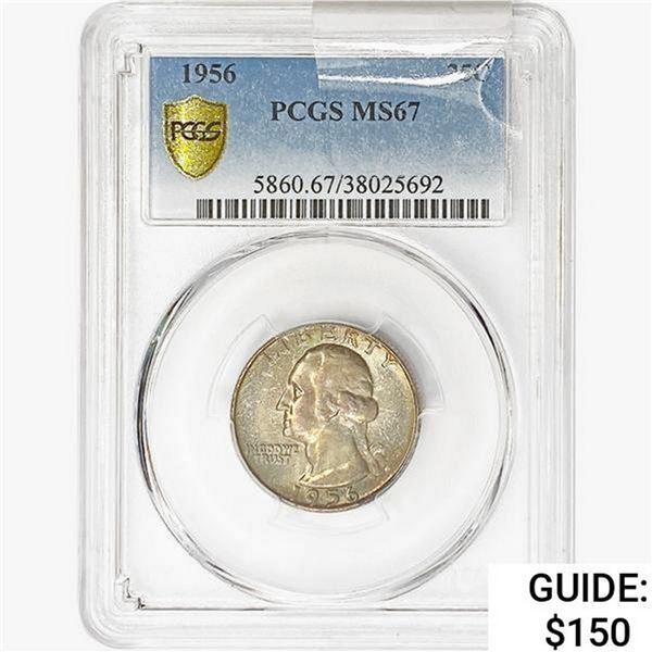 1956 Washington Silver Quarter PCGS MS67
