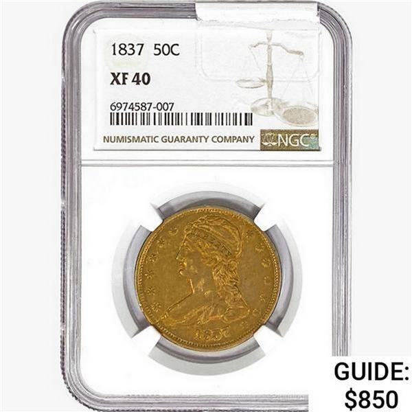 1837 Capped Bust Half Dollar NGC XF40
