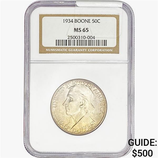 1934 Boone Half Dollar NGC MS65