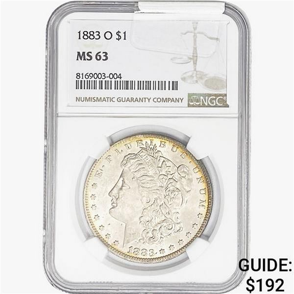 1883-O Morgan Silver Dollar NGC MS63