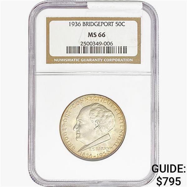 1936 Bridgeport Half Dollar NGC MS66
