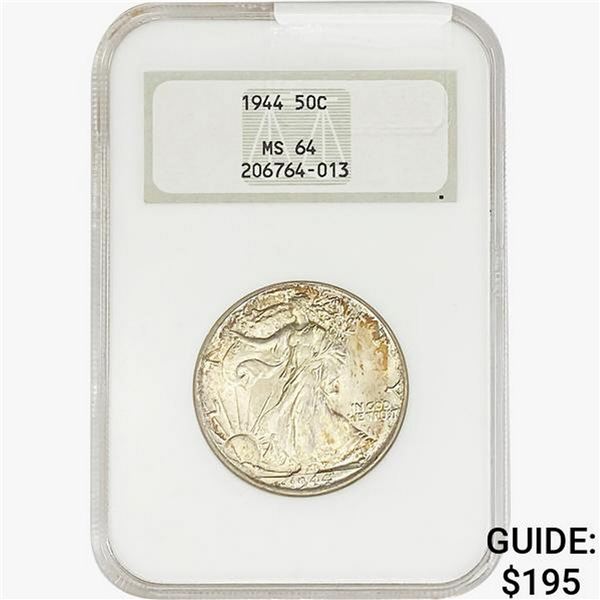 1944 Walking Liberty Half Dollar NGC MS64