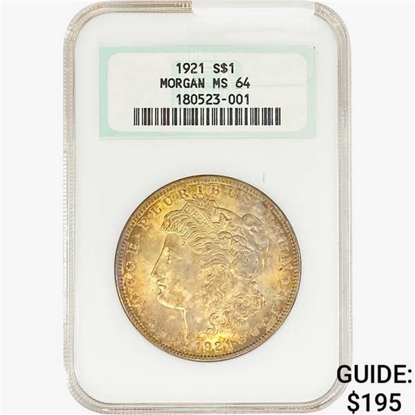 1921 Morgan Silver Dollar NGC MS64