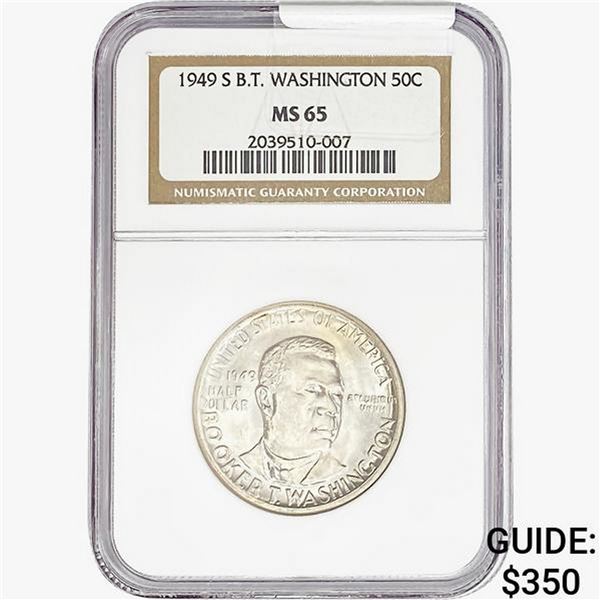 1949-S Booker T Half Dollar NGC MS65