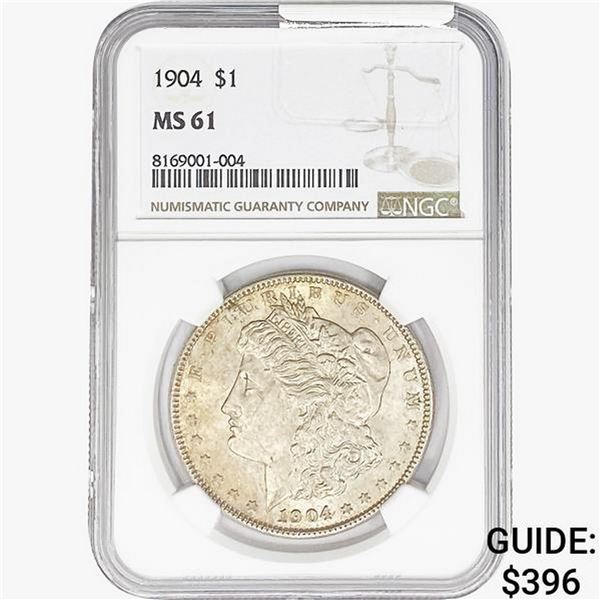 1904 Morgan Silver Dollar NGC MS61