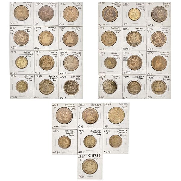 [31] 1853-1891 Assorted Seated Lib. Silver Coinage