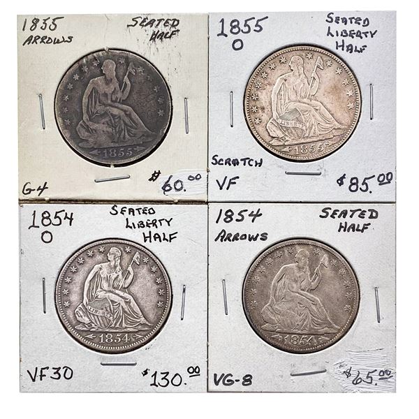 [4] 1854-1855 Seated Liberty Half Dollar Arrows