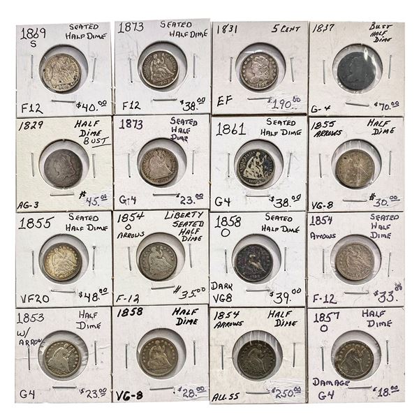 [63] 1829-1872 Assorted Dime Collection