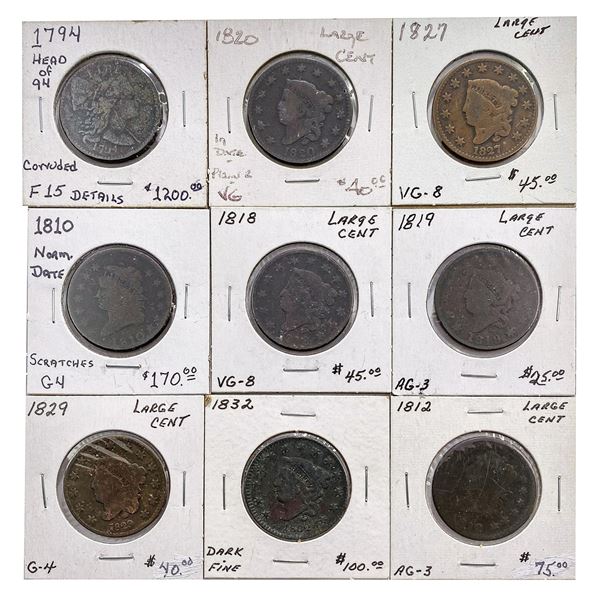[39] 1794-1832 Assorted Large Cent Collection