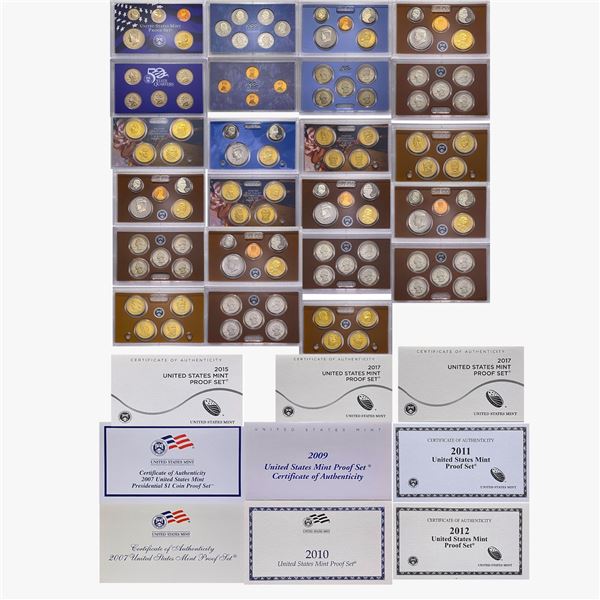 [8] 2007-2017 U.S. Mint Proof Sets W/O '08,'13,'14,'16