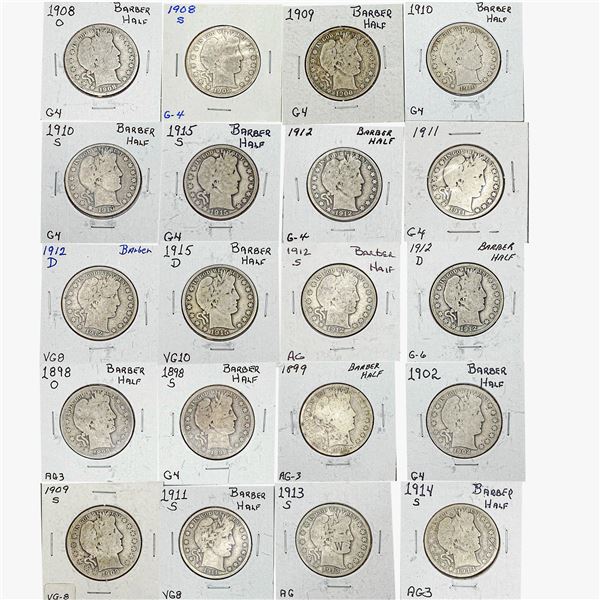 [173] 1909-1915 Barber Halves Collection