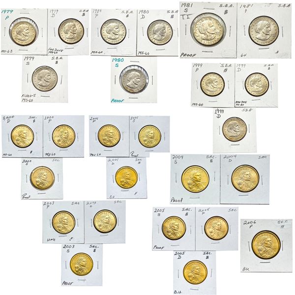 [289] 1979-2006 SBA & Sacagawea UNC & PF Collection