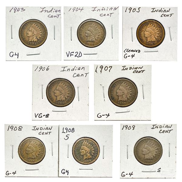 [276] 1902-1909-S Indian Head Cents Collection