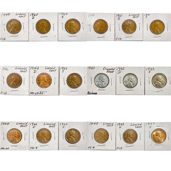 [337] 1940-1945 Lincoln Wheat Cents Collection