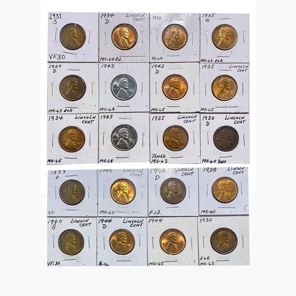 [20] 1929-1944 Lincoln Cent Lot