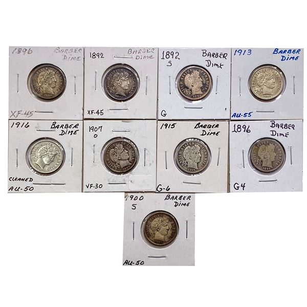 [9] 1892-1916 Barber Dime lot
