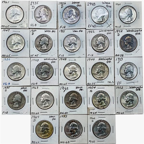 [23] 1935-1963 Washington Quarter 25c Lot