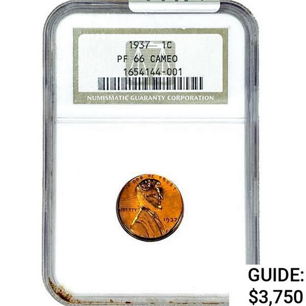 1937 Wheat Cent NGC PF66 CAMEO