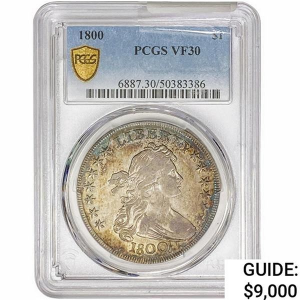 1800 Draped Bust Dollar PCGS VF30