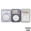 Image 1 : [3] 2014&2017 Assorted 1oz Silver Commem. $1 NGC/PCGS