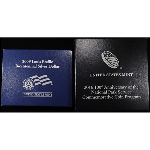 2009 & 2016 SILV UNC $1 COMMEMS OGP