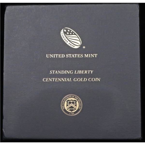 2016 GOLD STANDING LIBERTY QTR CENTENNIAL OGP