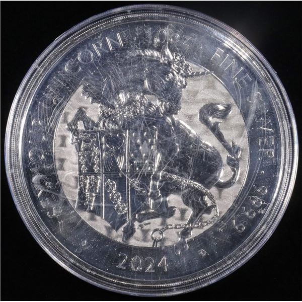 (1) 10 OZ .999 SILVER SEYMOUR UNICORN ROUND