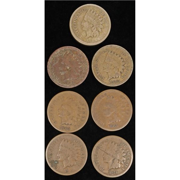 (7) INDIAN CENTS AG-GOOD