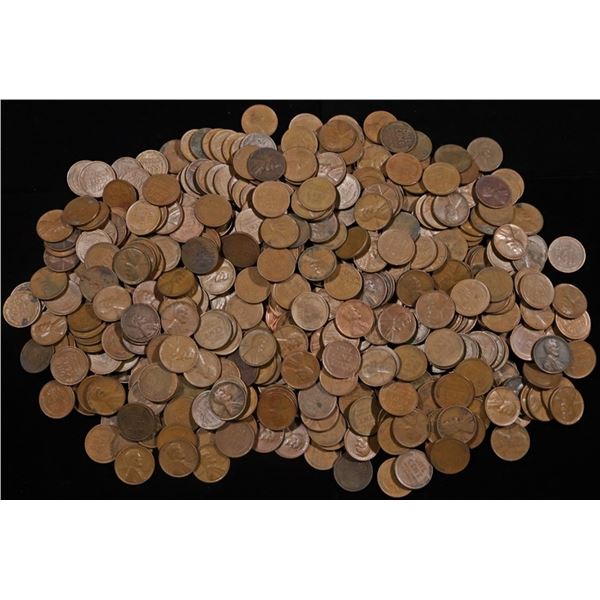 (500) MIXED DATES WHEAT CENTS