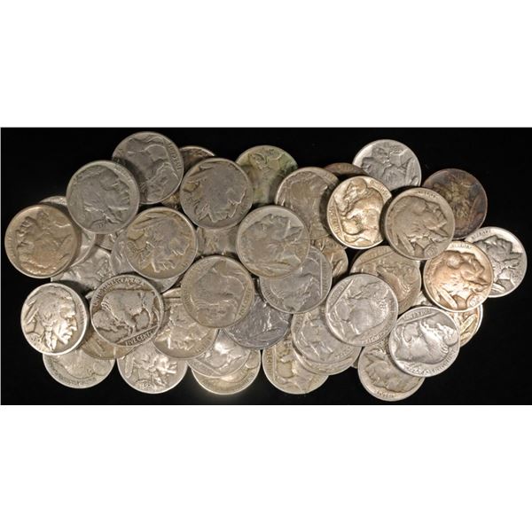 (50) FULL DATE BUFFALO NICKELS